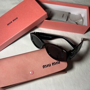 Authentic Miu Miu Sunglasses Black Cat Eye